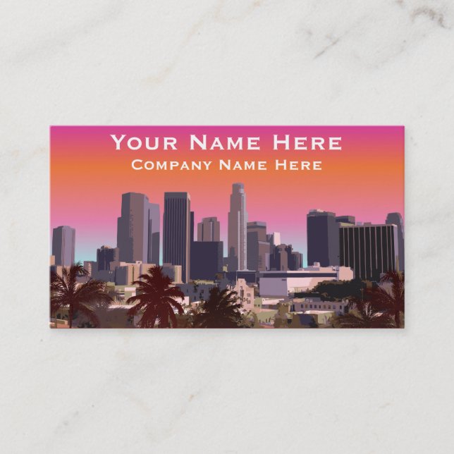 Carte De Visite Los Angeles du centre - image personnalisable (Devant)