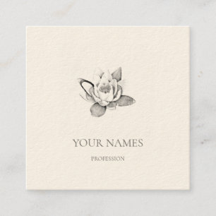 CARTE DE VISITE LOTUS BLANC