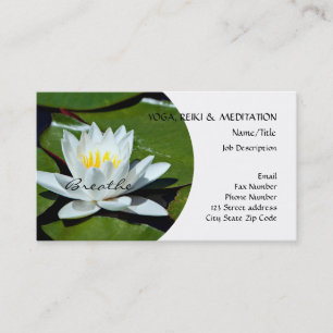 Carte De Visite Lotus blanc l le nénuphar l respirent