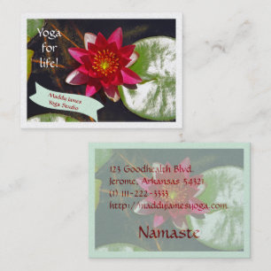 Carte De Visite Lotus Blossom de couleur Rose profonde personnalis