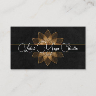 Carte De Visite Lotus d'or   Yoga