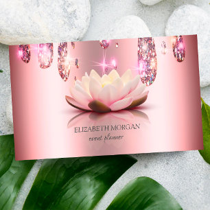 Carte De Visite Lotus élégant et moderne, Drop