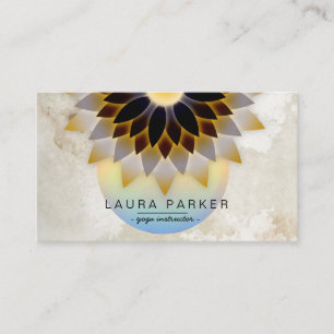 Carte De Visite Lotus Fleur Yoga Instructeur Méditation Holistic