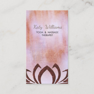Carte De Visite Lotus Fleur Yoga Instructeur Méditation Holistic