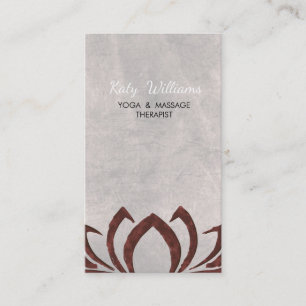 Carte De Visite Lotus Fleur Yoga Instructeur Méditation Holistic