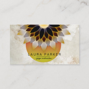 Carte De Visite Lotus Fleur Yoga Instructeur Méditation Holistic