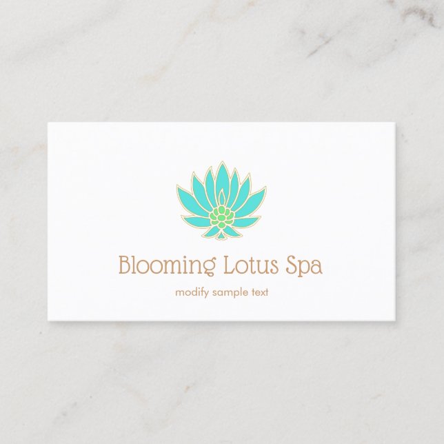 Carte De Visite Lotus Flower Logo Médecine naturelle et alternativ (Devant)