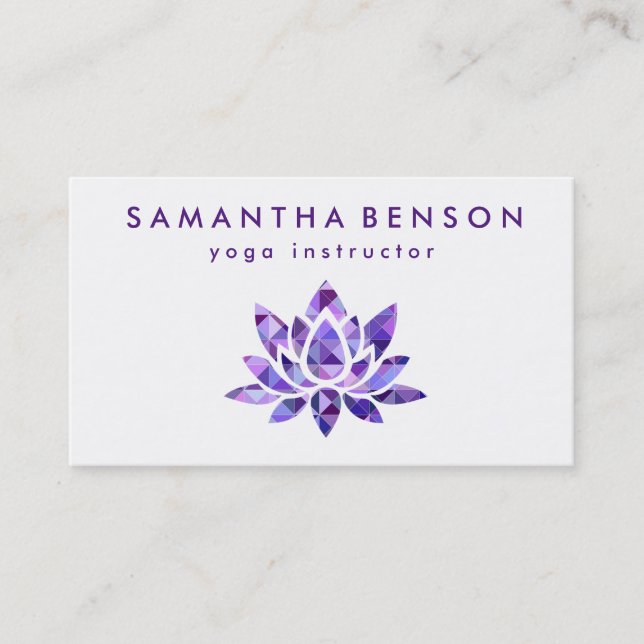 Carte De Visite Lotus Flower Logo Yoga (Devant)