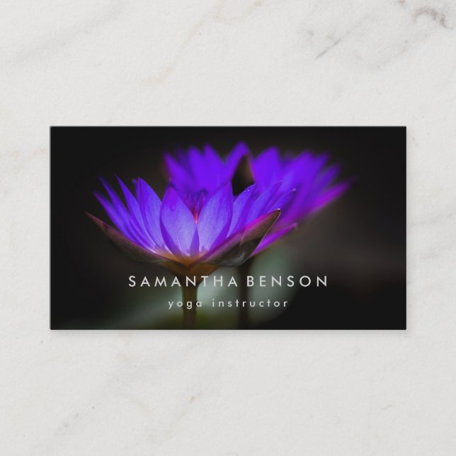 Carte De Visite Lotus Flower Logo Yoga (Devant)