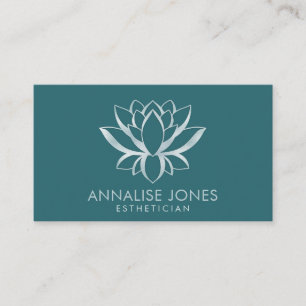 Carte De Visite Lotus Flower - Pearl Poudre bleu vert