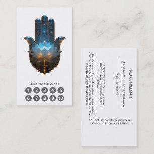 Carte De Visite Lotus Illumination Conception de la main Hamsa