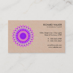 Carte De Visite Lotus Logo Élégant Bois Floral Santé Bien-être