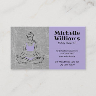 Carte De Visite Lotus   Méditation du yoga