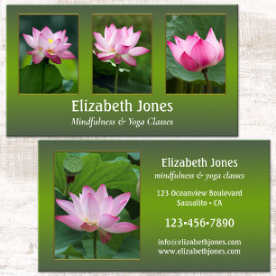 Carte De Visite Lotus Mindfulness Yoga Vos Photos