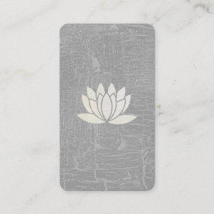 Carte De Visite Lotus moderne Fleur Marbré Gris
