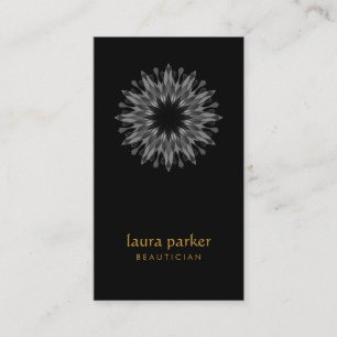 Carte De Visite Lotus Noir Logo Thérapie de guérison Yoga