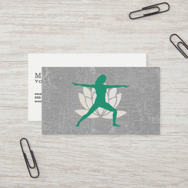 Carte De Visite Lotus | Pose de yoga (Devant/Arrière en situation)