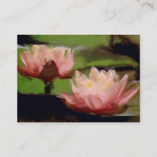 Carte De Visite Lotus rose en huiles