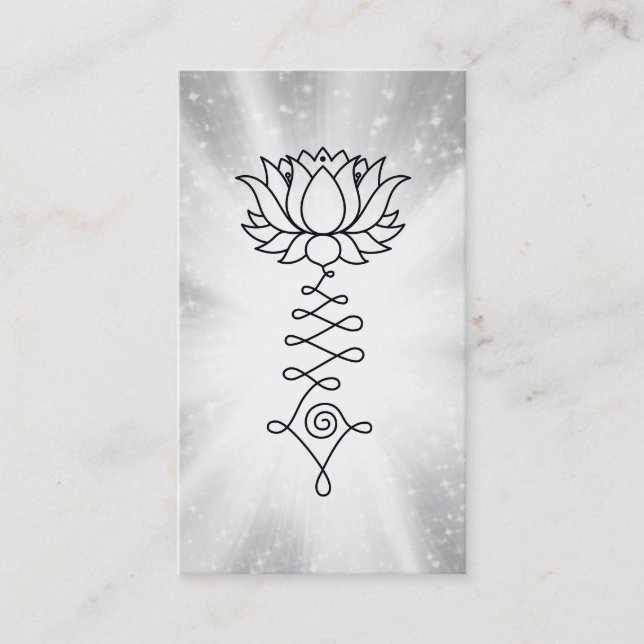Carte De Visite *~* Lotus Sparkle Rays Reiki Energy Heure (Devant)