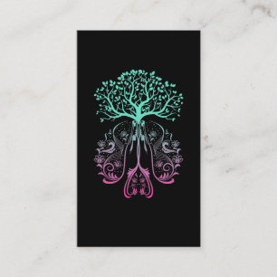 Carte De Visite Lotus Tree Life Méditent Spiritualité