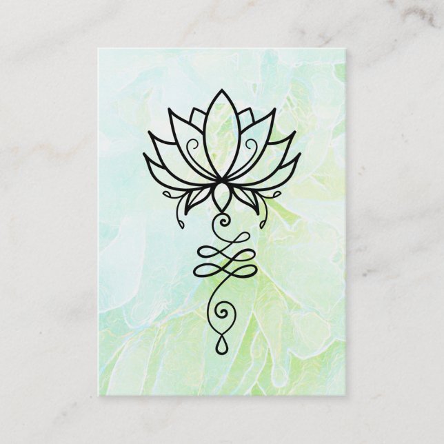 Carte De Visite *~* Lotus Yoga Nirvana Géométrie sacrée Florale (Devant)