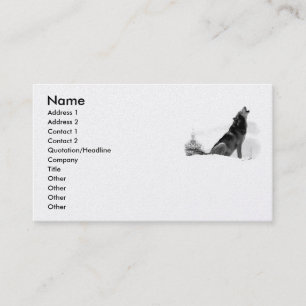 Carte De Visite Loup de bois de construction d'Alaska