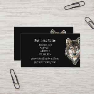 Carte De Visite Loup gris Faune Nature Animal Custom