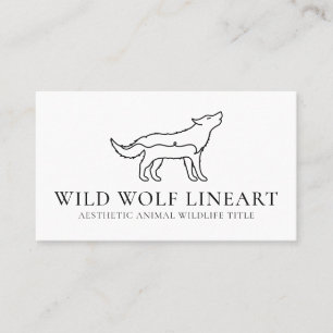 Carte De Visite Loup sauvage d'animaux blancs