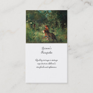 Carte De Visite Loup sur le chemin avec le rouge