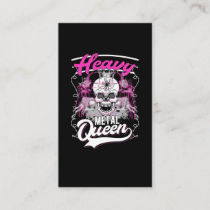 Carte De Visite Lourde Metal Queen Rock et Roll Girl