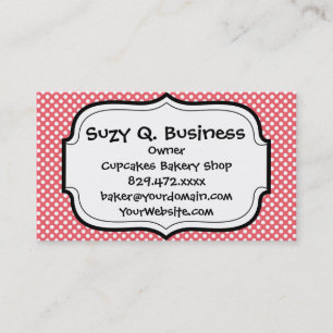 Carte De Visite Love You Valentine's Day Dons sur Pois roses