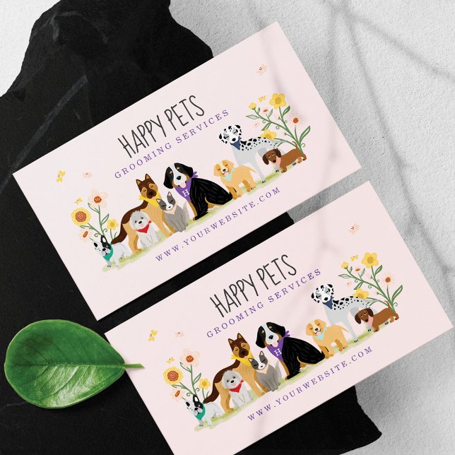 Carte De Visite Loveable Happy Pet Famille Animaux de compagnie, G (Créateur téléchargé)