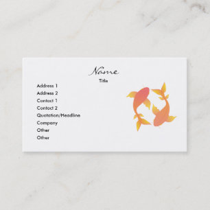 Carte De Visite Lovely Koi