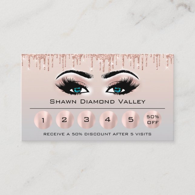 Carte De Visite Loyalialité 6 maquillage Esthétique Eyelash gris b (Devant)