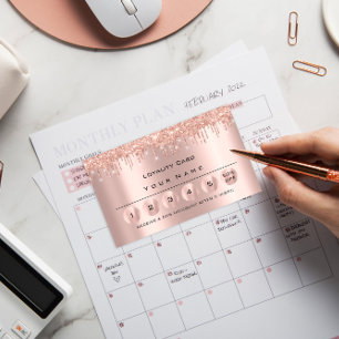 Carte De Visite Loyaliy 6 Roses de maquillage Esthétique Eyelash