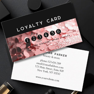 Carte De Visite Loyauté 5 clous Lashes Beauté Parties scintillant