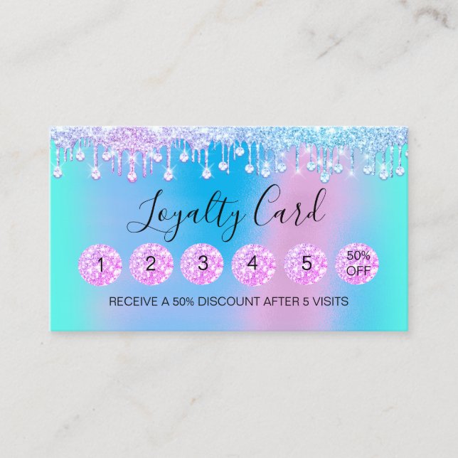 Carte De Visite Loyauté 6 maquillage Esthétique Eyelash Diamants r (Devant)