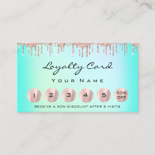 Carte De Visite Loyauté 6 Maquillage Esthétique Eyelash Rose Oc