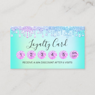 Carte De Visite Loyauté 6 Tirages Eyelash rose maquillage Esthét