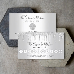 Carte De Visite Loyauté Cupcake boulangerie Chef Parties scintilla