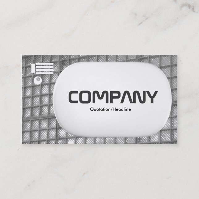 Carte De Visite Lozenge 3d - Mur en verre 02 - Noir et Blanc (Devant)