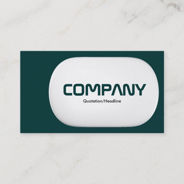 Carte De Visite Lozenge 3d - Vert foncé (Devant)