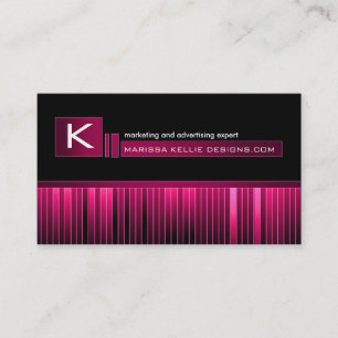 Carte de visite luisant de monogramme