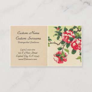 Carte De Visite L'ukiyo-e de Camelia Nishimura Hodo fleurit l'art