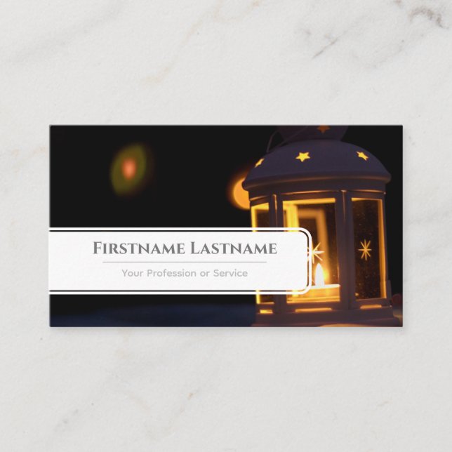 Carte De Visite Lumière de bougie brillante pour les gestionnaires (Devant)