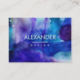 Carte De Visite Lumière fluide   Aquarelle abstraite