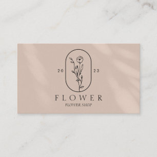 Carte De Visite Lumière Rose Pastel Fleur Féminine Fleuriste Flora