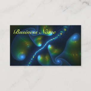Carte De Visite Lumières de l'Imaginaire Abstrait Bleu Vert Jaune 