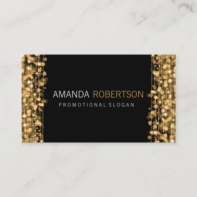 Carte De Visite Lumières et étincelles professionnelles simples (Devant)