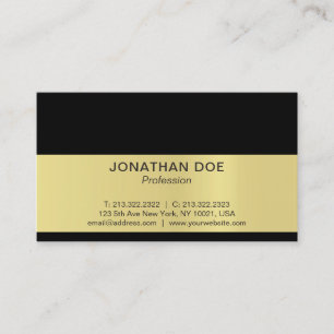 Carte De Visite Luminaire noir et or de création professionnelle m